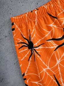 SHEIN LUNE Women's Full Print Spider Sweatpants, Casual Everyday Wear - Multicolor - View 6