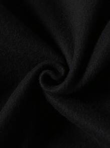 Manfinity EMRG Men's Drawstring Letter Printed Minimalist Hoodie, Casual Daily Wear - Black - View 6