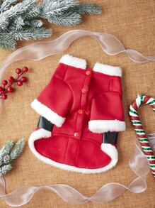 PETSIN Abrigo lindo de Papá Noel para mascota para Navidad