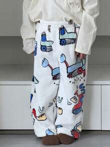 DAZY Young Girls Full Print Long Pants, Fall Clothes - White - View 4