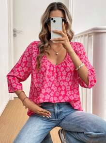 Chiquease 女士休闲碎花衬衫 - 彩色 - 查看 4