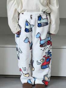 DAZY Young Girls Full Print Long Pants, Fall Clothes - White - View 5