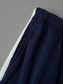 SHEIN 青少年男孩篮球连帽运动衫和裤子两件套