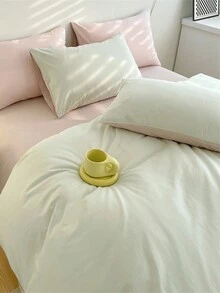 Bộ chăn ga gối trẻ em 3 món màu xanh lá cây và hồng - Vỏ chăn & Vỏ gối - màu xanh lá - Xem 8