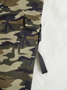 Slaydiva Conjunto de top de cuello redondo de punto de manga larga casual y pantalones jogger de camuflaje para niñas preadolescentes en Navidad