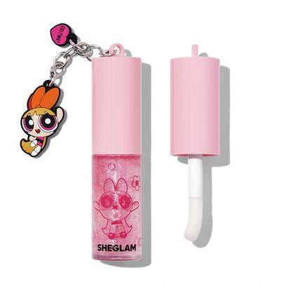 The Powerpuff Girls X SHEGLAM 超級三重奏唇彩-綻放保濕唇彩高光澤亮澤不黏膩液體唇彩液體唇膏唇油唇部護理補水睡眠面膜唇妝 品牌 美容 化妝 化妝品 適合女性與女孩 完美搭配夏季春季 Y2K 時尚 流行 生日 母親節禮物 假期 派對準備就緒 最佳顏色