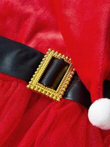 PETSIN Vestido navideño para mascotas - Rojo - Ver 3