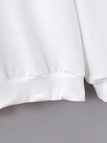 Teen Boys White Star Print Sweatshirt + Star Pattern Wide Leg Jeans 2pcs/Set - White - View 6