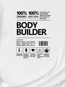 INAWLY Women Casual Letter Graphic Round Neck Drop Shoulder Sleeve T-Shirt