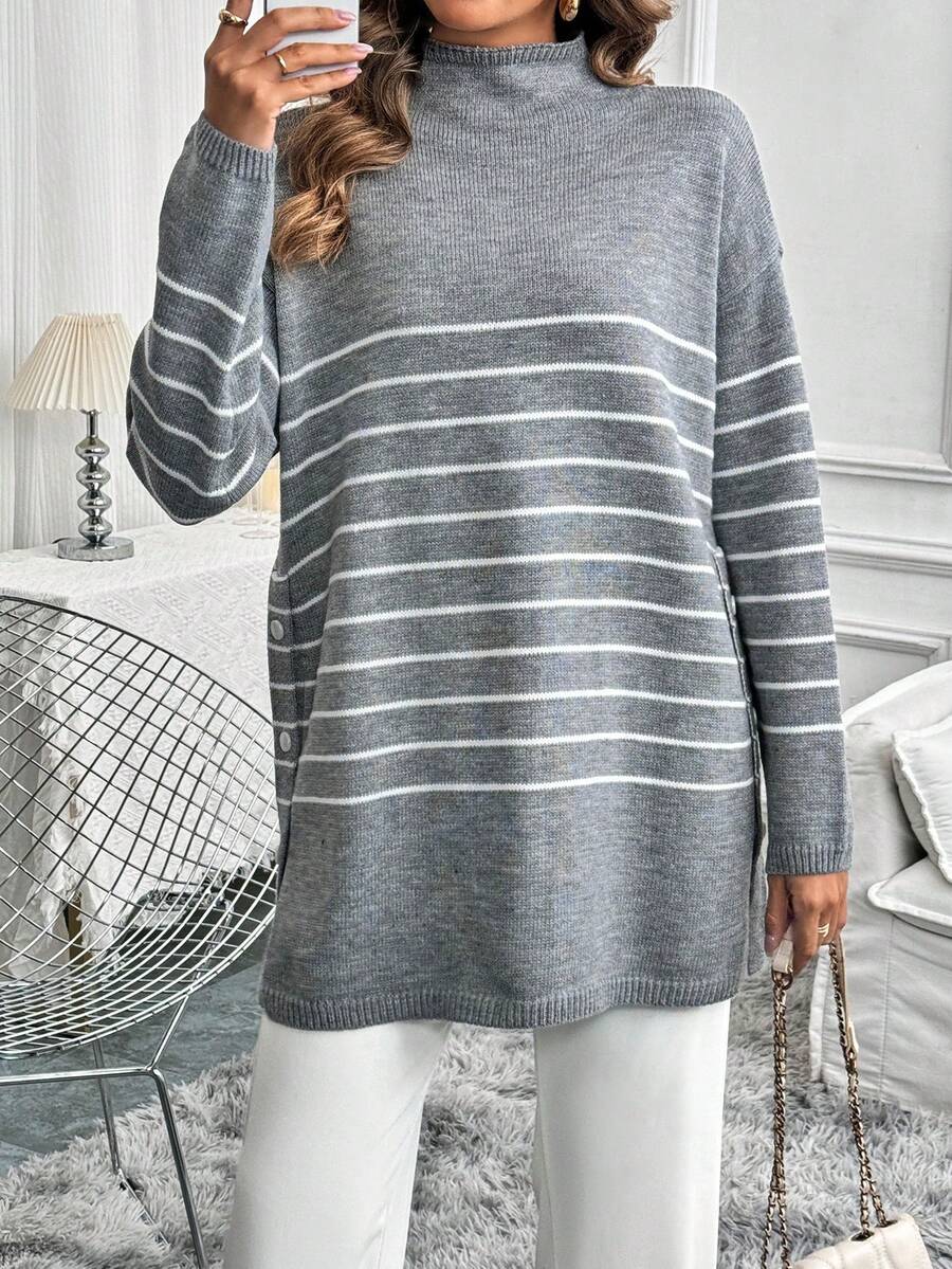 Chiquease New Loose Knitted Pullover Sweater For Women, Oversized European And American Style, Fashion Classic Knitwear, Autumn Winter  Fall Outfit