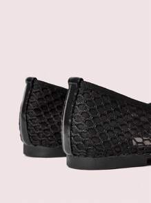 CUCCOO DOLLMOD 女士时尚黑色网眼平底便鞋万圣节女巫秋季 - 黑色 - 查看 4