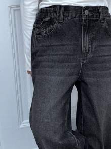 DAZY Tween Girls Washed Denim Baggy Jeans