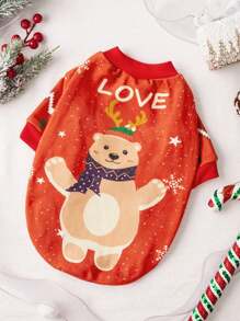 PETSIN Christmas Print Fashion Pet T-Shirt - Multicolor - View 2