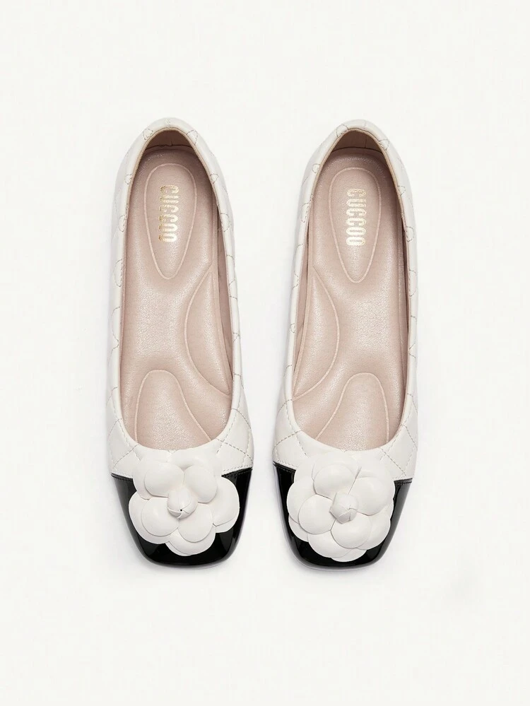CUCCOO CHICEST Women's Round Toe Comfort Patchwork Floral Flat Shoes Summer Shoes Summer Break Easter For Christmas Elegant Shoes Wedding Shoes Summer Shoes Bride Shoes