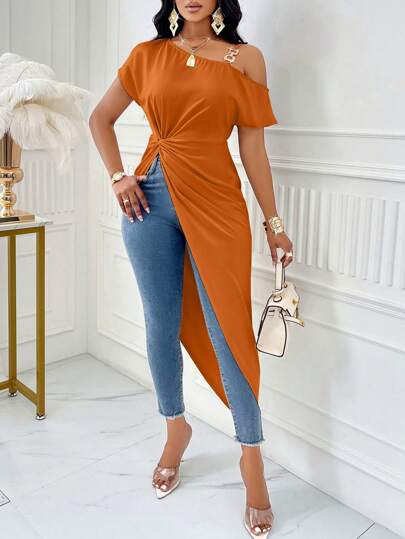 Orange Tops 21 | Fashion Orange Tops 21 | SHEIN USA