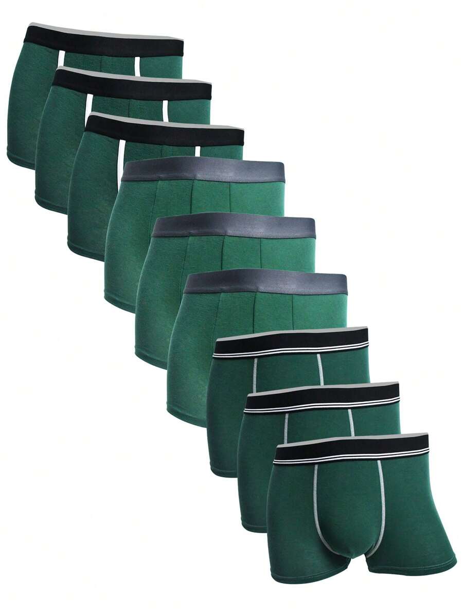 9pcs/Pack Men's Comfortable Boxer Briefs