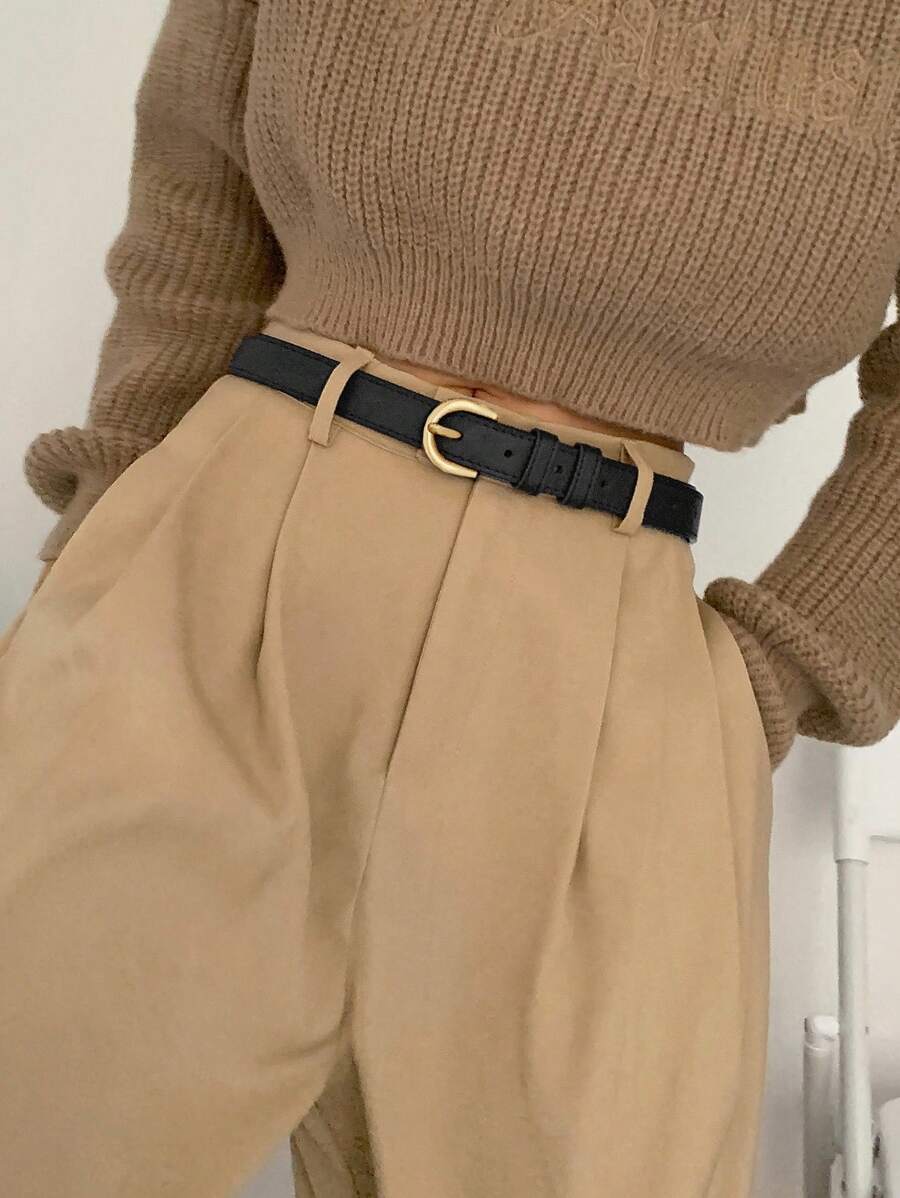 DAZY 可调节金属装饰简约腰带，日常休闲使用