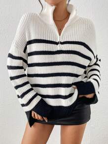 SHEIN Privé Elegante en chique casual gestreepte trui voor dames