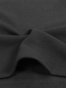 Manfinity Hypemode Sudadera holgada y casual de cuello redondo de manga larga con estampado de letras y bloques de color para hombre