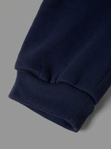 SHEIN 青少年男孩篮球连帽运动衫和裤子两件套