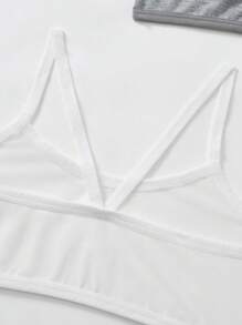 SHEIN 6pcs/Set Tween Girls' Simple, Soft And Breathable Camisole Training Bras Set - Multicolor - View 7