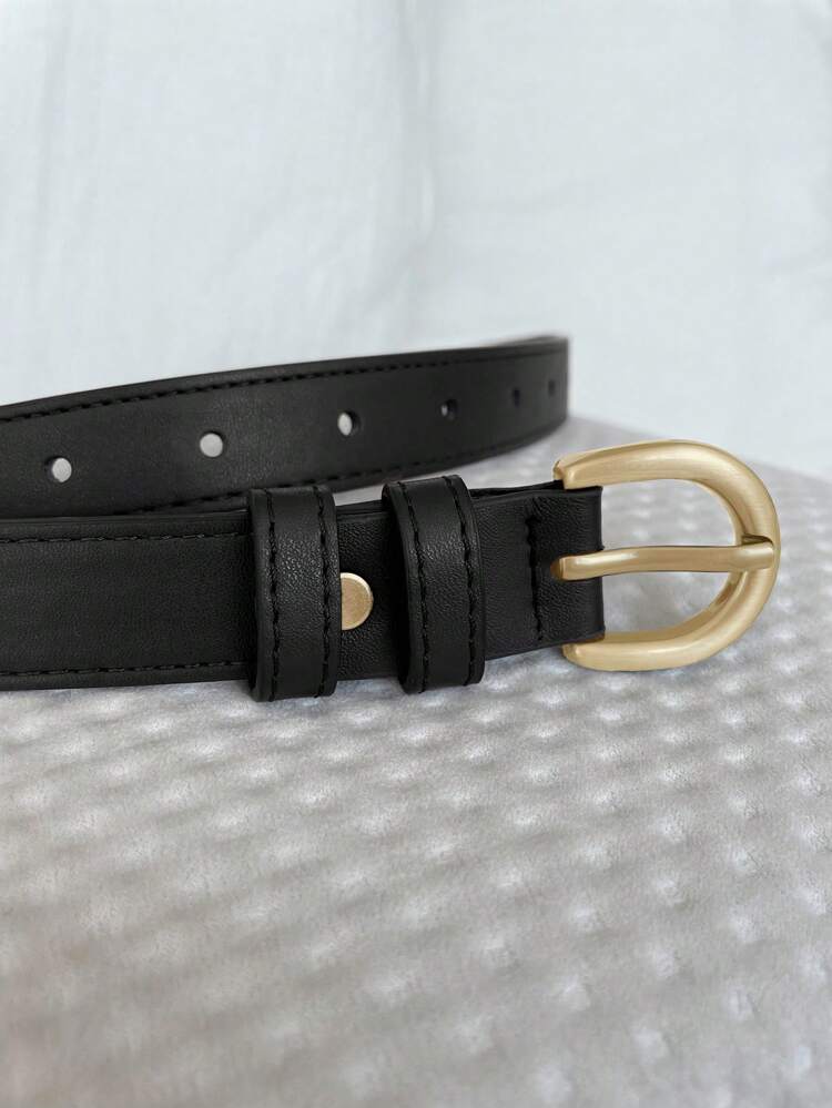 Adjustable Metal Decor Minimalist Waist Belt, Casual Everyday Use