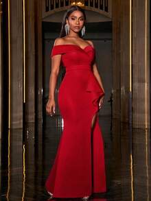 Faeriesty 露肩分裆修身美魔女禮服晚禮服