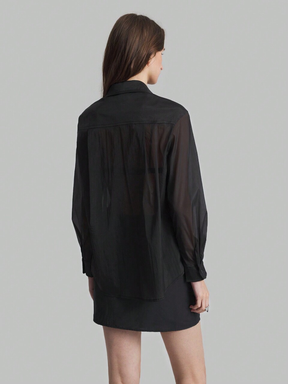 Women's Solid Color Front Button Long Sleeve 3D Floral Decor Casual Shirt