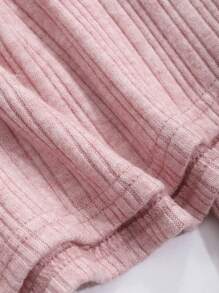 DAZY 情人节粉色露肩长袖T恤女士秋装 - 粉色 - 查看 8