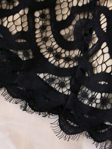 Chiquease Women's Floral Print A-Line Skirt, Beach Wear - Black - View 6