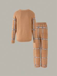Teenage Boys' Colorblock V-Neck Cardigan Outfit Spring Summer Autumn New Versatile Style Suitable For School, Casual, Home, Travel, Party - Brown - View 2