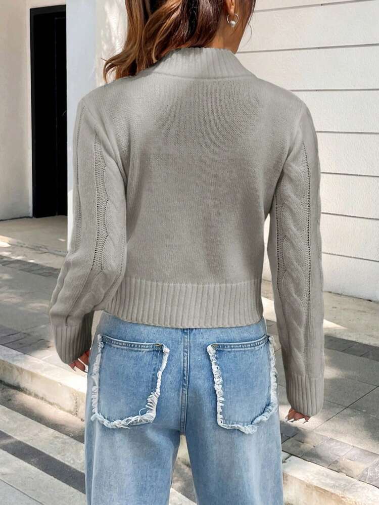 Women's Cable Knit Casual Cardigan