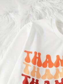 Women's Casual Pullover Sweatshirt, Long Sleeve, Warm Thermal Lined, Christmas White Outdoor Holiday Party Family Matching Tops Fall - White - View 4