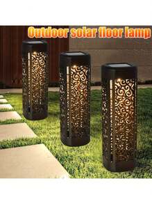 4 piezas Luces solares para senderos de jardín, iluminación led para paisaje exterior para decoración de Halloween y Navidad, adecuado para patio, patio, jardín, sendero, césped, calle, decoración de fiesta y festiva