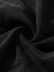 Manfinity EMRG 男士街头风格 Sacred Tear Cross 水洗连帽卫衣，外出复古拉链图案长袖拉链连帽衫，适合送给朋友、丈夫、男朋友的礼物，男士街头风连帽衫，街头服饰，男士连帽衫 - 黑色 - 查看 4