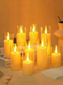 1pc/3pcs Mini Cute LED Water Drop Flicker Flameless Candle Lamp, Battery Powered Candle Decoration Light Suitable For Daily Holidays Ramadan Eid Al-Fitr Valentine's Day Halloween Christmas Thanksgiving Friends Party Family Dinner Birthday Party Proposal Special Decor Lamp, Cream White Suitable For Home Decor Living Room Study Kitchen Bathroom Bedroom Office Graduation Restaurant Bar Cafe Hotel Table Full Of Romantic Atmosphere