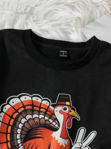 Sudadera con forro térmico para mujer, top de cuello redondo de manga larga para salidas familiares, otoño e invierno, Navidad, fiesta festiva, estampado