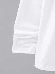 SHEIN 2件組兒童青少年男孩休閒日常舒適字母印花寬鬆圓領長袖T恤，適用生日派對、晚會、表演、婚禮、洗禮、開幕式、日常穿著、學校、旅行與運動 - 彩色 - 查看 3