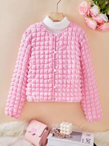 Tween Girl 春秋长袖单排扣休闲夹克