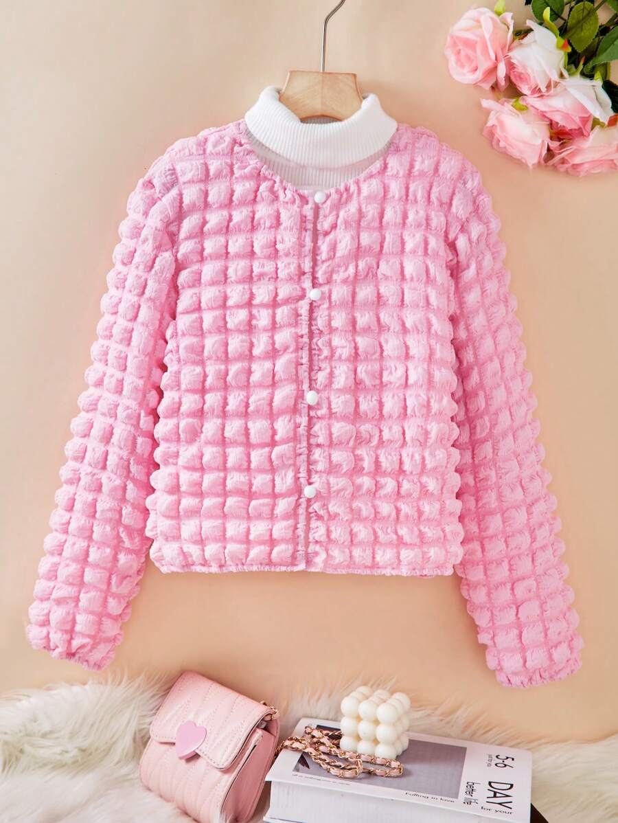 Tween Girl 春秋长袖单排扣休闲夹克