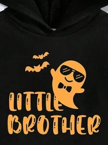 Áo nỉ trùm đầu phát sáng trong bóng tối "Little Brother" cho bé trai - màu đen - Xem 4