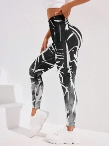 Damen Skinny Leggings in hoher Taille, nahtlos, für den Alltag und Sport