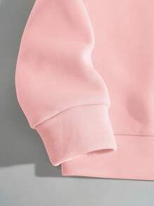 INAWLY 橄榄球和比赛日印花长袖休闲运动衫，秋冬 - 粉色 - 查看 5