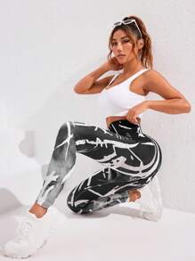 Damen Skinny Leggings in hoher Taille, nahtlos, für den Alltag und Sport