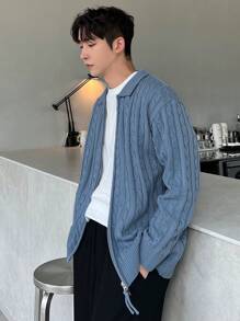 DAZY Cardigan a tinta unita da uomo
