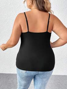 SHEIN CURVE+ Plus Size Women's Solid Color Casual Elegant Camisole Tank Tops, Multi-Pack