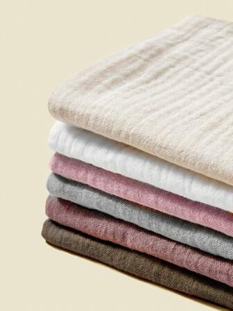 6pcs/Pack Soft & Reusable Baby Handkerchief Towels, Multifunctional For Burping, Bathing & Face Washing