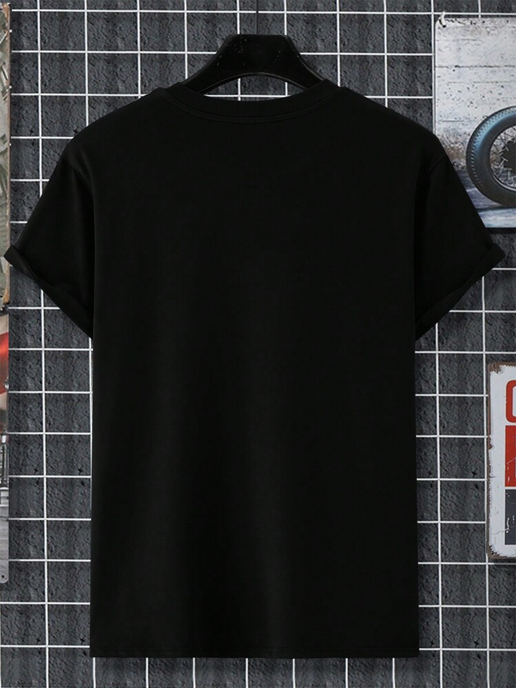 Manfinity Homme 男士扎染圆领字母印花休闲短袖T恤 (扎染随机) - 彩色 - 查看 2