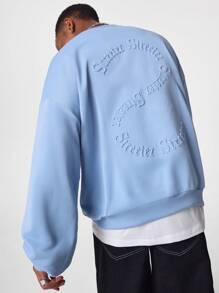 Manfinity VCAY Men's Loose Fit Crew Neck Long Sleeve Knitted Pullover Baggy Sweatshirt