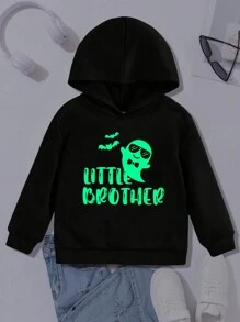 Áo nỉ trùm đầu phát sáng trong bóng tối "Little Brother" cho bé trai - màu đen - Xem 1